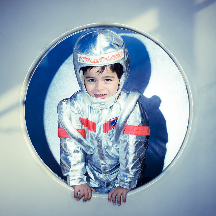 Boy Dressed as Astronaut, by Matt Brasier / Design Pics