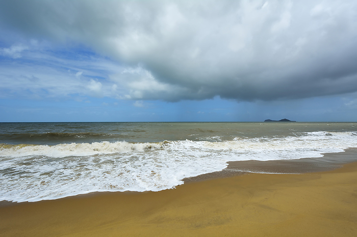 Sandy Beach with Storm Clouds in Summer, Captain Cook Highway, Queensland, Australia, by Raimund Linke / Design Pics