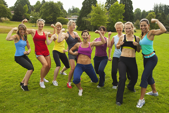 Group of Women Working-Out, Portland, Multnomah County, Oregon, USA, by Ty Milford / Design Pics