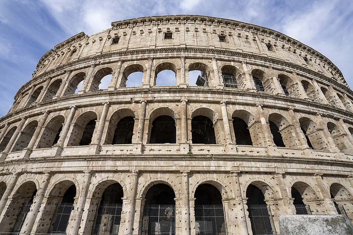 Close-up view of the Colosseum Amphitheater (Colosseo); Rome, Italy, by Chris Caldicott / Design Pics