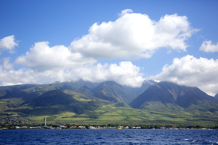 Maui, Hawaii Lahaina Harbor and West Maui Mountains viewed from the water  Lahaina, Maui, Hawaii, United States of America, by Ron Dahlquist   Design Pics