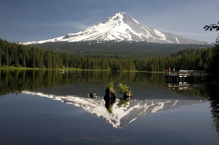 Mt. Hood Reflects In Trillium Lake; Mt Hood National Forest, Oregon, Usa, by Craig Tuttle / Design Pics