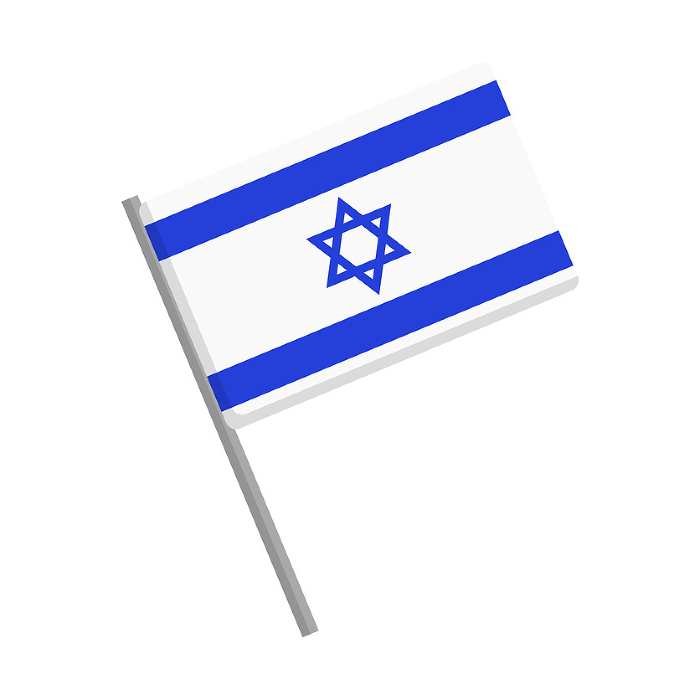 Israeli flag and pole