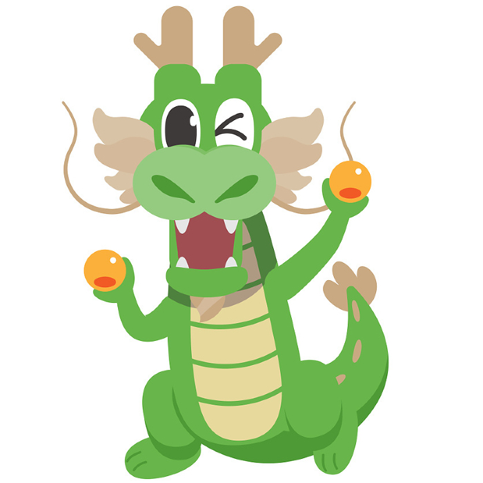 Clip art of cute dragon character