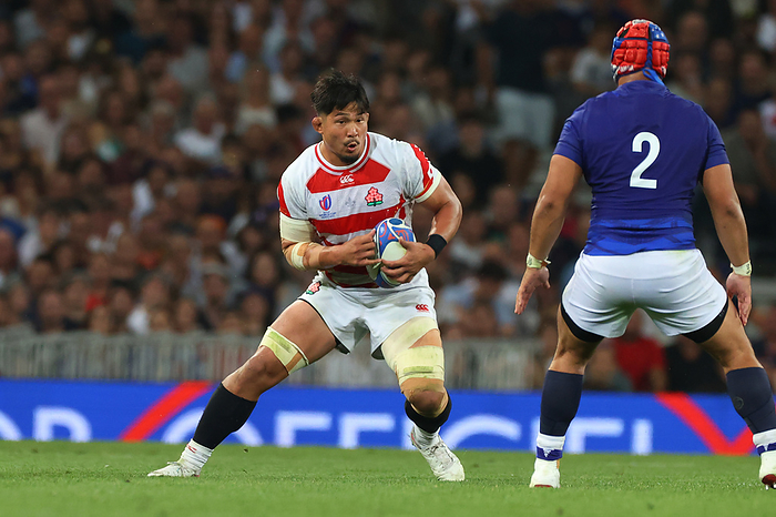 2023 Rugby World Cup Japan s Kazuki Himeno during the 2023 Rugby World Cup Pool D match between Japan and Samoa at the Stadium de Toulouse in Toulouse, France on September 28, 2023.  Photo by Hiroyuki Nagaoka AFLO 