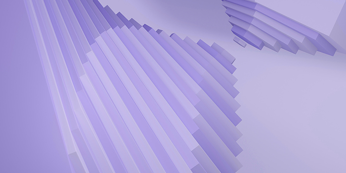 Staircase pattern against purple background