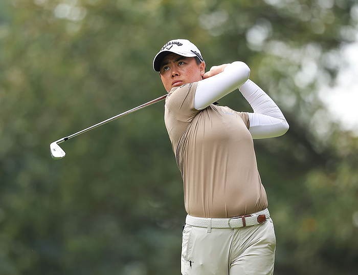 2023 TOTO Japan Classic, Day 1 Yuka Sasao hitting a tee shot on the 3rd tee on the 1st day of the TOTO Japan Classic, November 2, 2023  Date 20231102  Location Taiheiyo Club Minosato Course