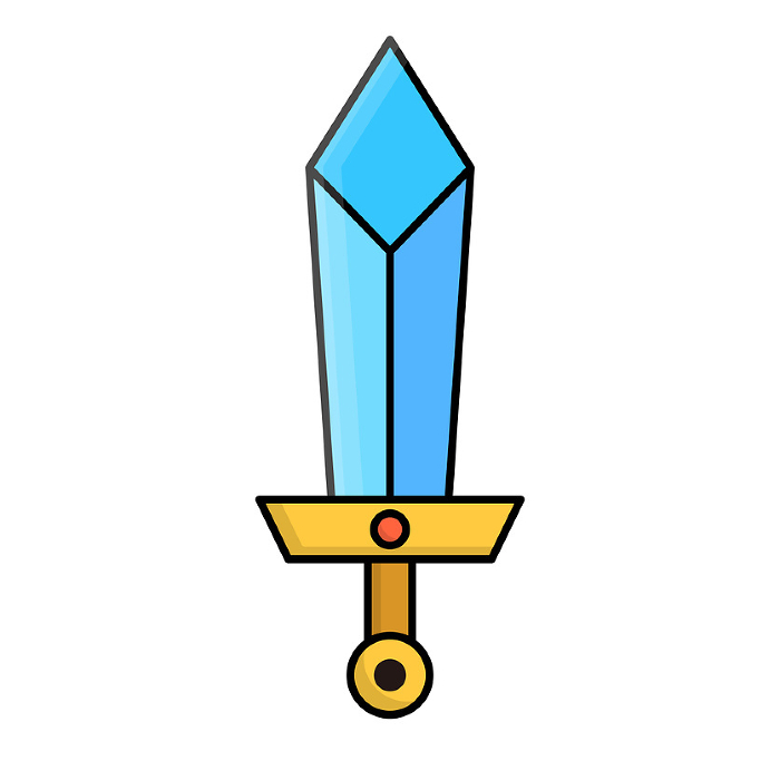 Sacred Sword Icon. Weapons. Vector.