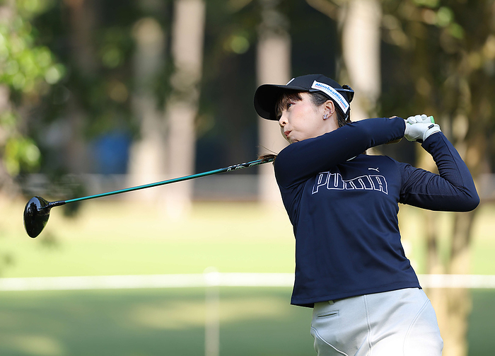 2023 TOTO Japan Classic Day 2 Erika Kikuchi hitting a tee shot on the 4th tee on the 2nd day of the TOTO Japan Classic, November 3, 2023  Date 20231103  Location Taiheiyo Club Minosato Course