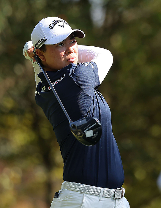 2023 TOTO Japan Classic Day 2 Yuka Sasao hitting a tee shot on the 4th tee on the 2nd day of the TOTO Japan Classic, November 3, 2023  Date 20231103  Location Taiheiyo Club Minosato Course