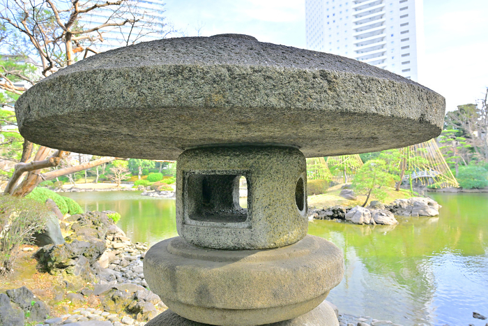 Stone lantern in the former Yasuda Garden
