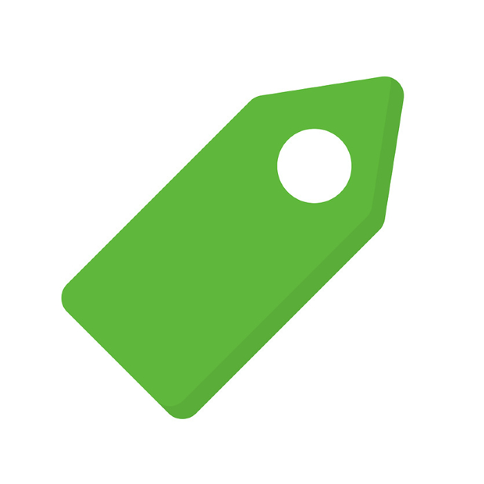 Green tag icon. Tag icon. Vector.