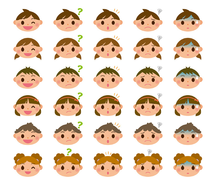 Child Facial Expressions Icons
