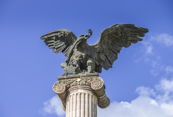 Monument, national symbol, eagle with snake, Plaza de la Patria, Aguascalientes, Mexico, Central America, by Schoening