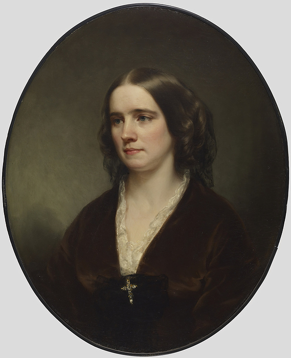 Portrait of Ellen Harper Walters, c1859. Creator: George Augustus Baker. Portrait of Ellen Harper Walters, c1859. Wife of William T. Walters and mother of Henry Walters  founder of the Walters Art Museum . She married William in 1846. Creator: George Augustus Baker.