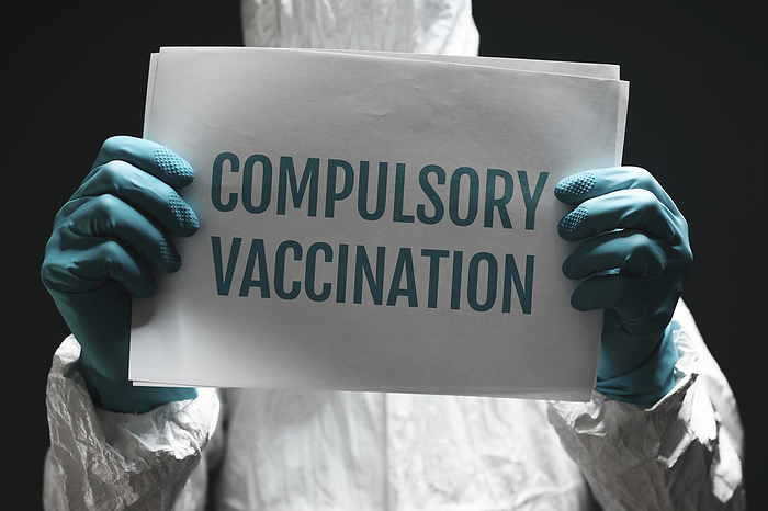 Compulsory vaccination poster Compulsory vaccination poster., by IGOR STEVANOVIC   SCIENCE PHOTO LIBRARY