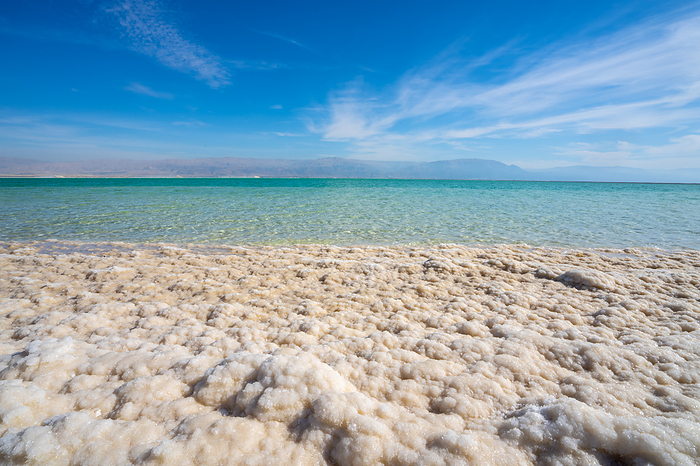 Dead Sea, Israel Receding water level and salt crystallisation due to evaporation on the shores of the Dead Sea, Israel., by PHOTOSTOCK ISRAEL SCIENCE PHOTO LIBRARY