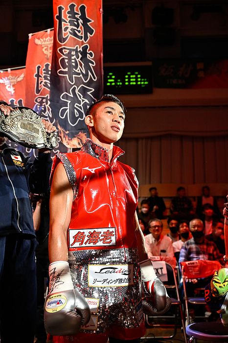 Japanese flyweight title Jukiya Iimura v Katsuya Murakami Champion Jukiya Iimura before the Japanese flyweight title bout at Korakuen Hall in Tokyo, Japan, November 4, 2023.  Photo by Hiroaki Finito Yamaguchi AFLO 