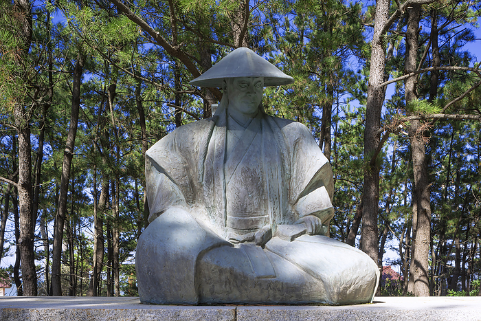 Ataka Park Komatsu City, Ishikawa Prefecture Minamoto no Yoshitsune statue  statue of Yoshitsune Minamoto, a juryo descendant of the Imperial family  