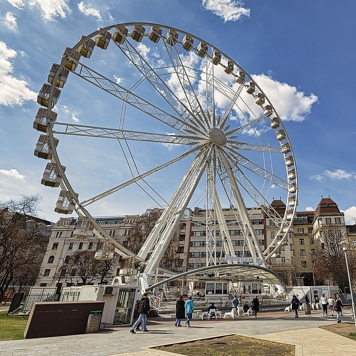 Budapest Eye Ferris Wheel, Elisabeth Square, Erzsébet tér, V. District, City Centre, Budapest, Hungary, Europe, by Angela to Roxel