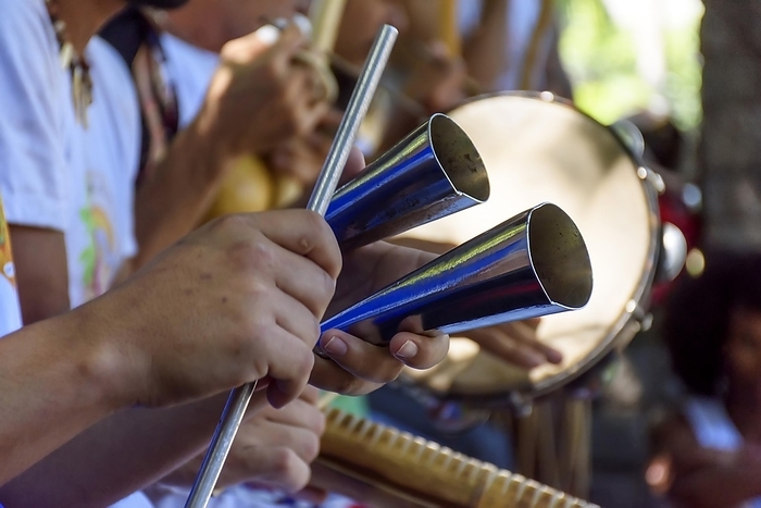 Metal percussion instrument used in Brazilian samba music, Brasil, by Fred Pinheiro