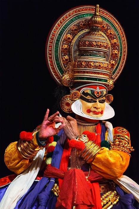 CHENNAI, INDIA, SEPTEMBER 8: Indian traditional dance drama Kathakali preformance on September 8, 2009 in Chennai, India. Performers play and Balarama (pazhupu) character Ramayana, by Dmitry Rukhlenko