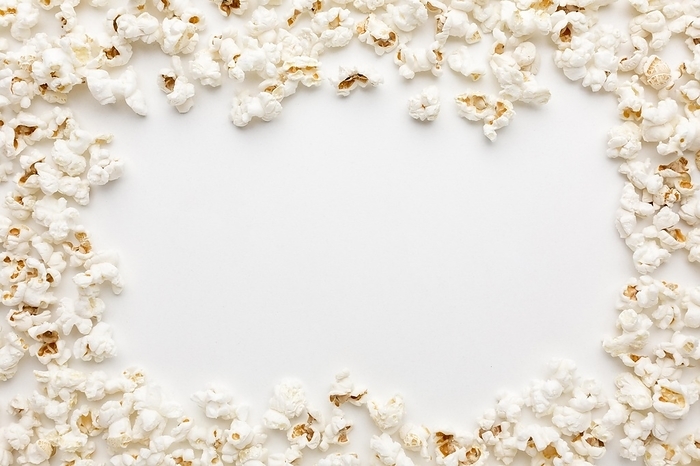 Top view popcorn frame with copy space. Resolution and high quality beautiful photo, by Oleksandr Latkun