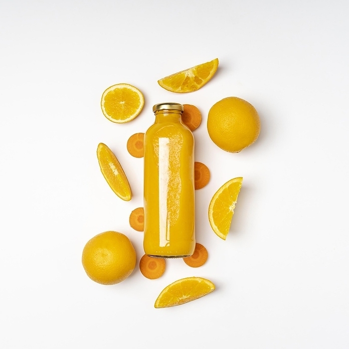 Top view orange juice bottle2. Resolution and high quality beautiful photo, by Oleksandr Latkun
