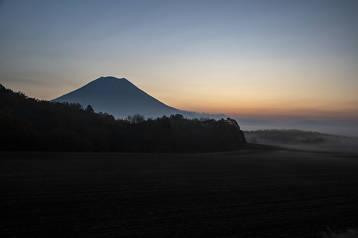 Mt. Yotei in Autumn Beautiful Mt. Yotei in the morning glow