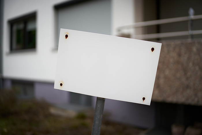blank white unlabeled sign with text space blank white unlabeled sign with text space, by Zoonar HEIKO KUEVERL