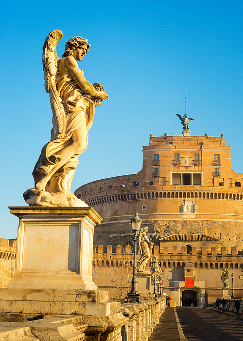 Sant Angelo Castle and Bridge in Rome, Italia. Sant Angelo Castle and Bridge in Rome, Italia., by Zoonar Ewald Fr