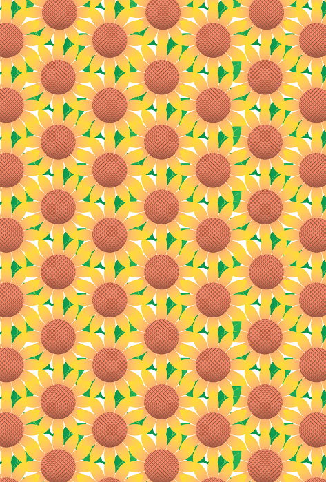 Sunflower Pattern Postcard