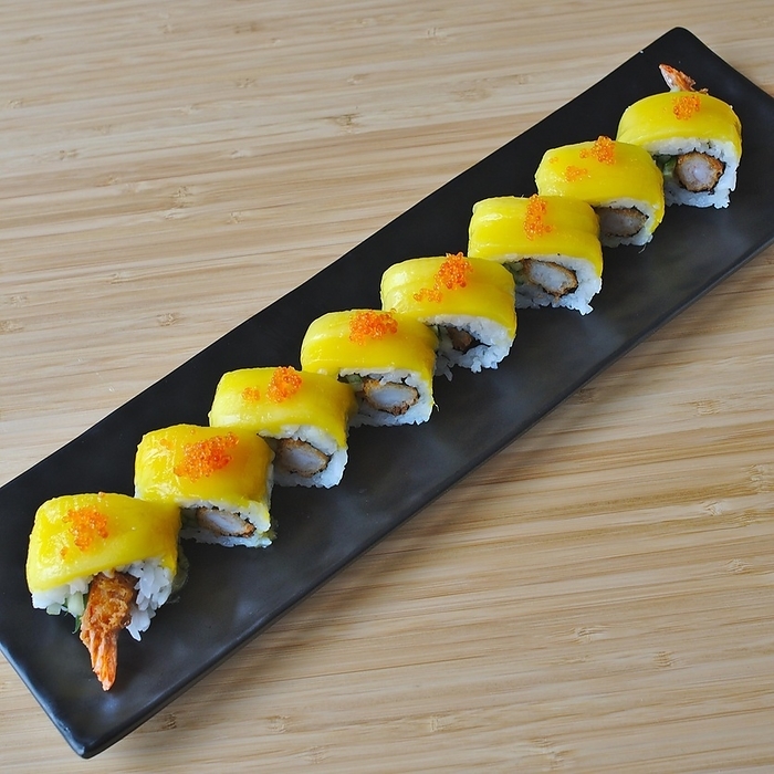 Asian Japanese Food Sushi Mango Prawn roll