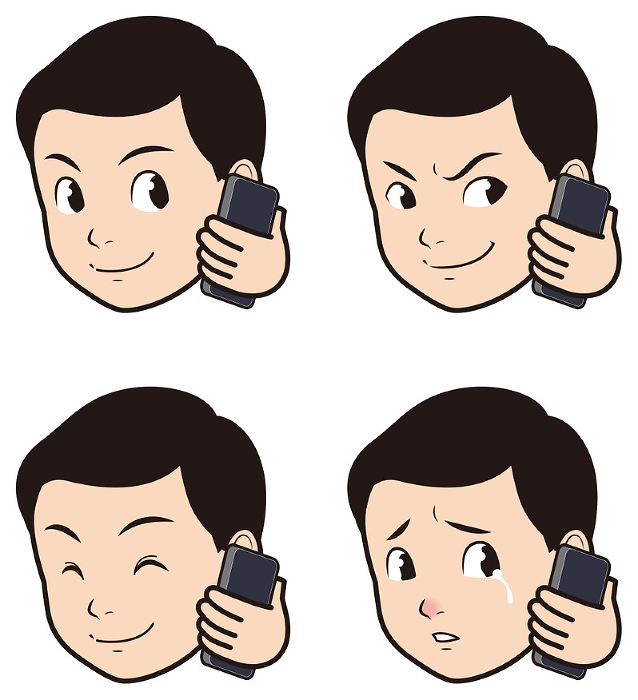 Man talking on a cell phone ①.