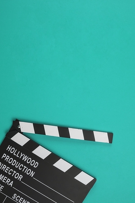 Clapperboard flat lay