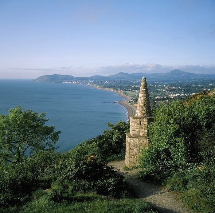 Ireland High Angle View Of A Coastline, Killiney, County Dublin, Republic Of Ireland, by The Irish Image Collection   Design Pics