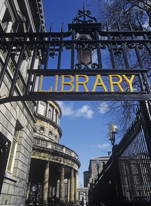 Dublin, Ireland Low Angle View Of A Gate Of A Library, National Library, Kildare Street, Dublin, Republic Of Ireland, by The Irish Image Collection   Design Pics