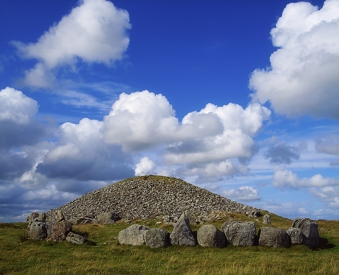 Ireland Slieve Na Calliagh, Co Meath, Ireland  5000 Year Old Burial Chamber Cairn At The Summit Of A Mountain, by The Irish Image Collection   Design Pics