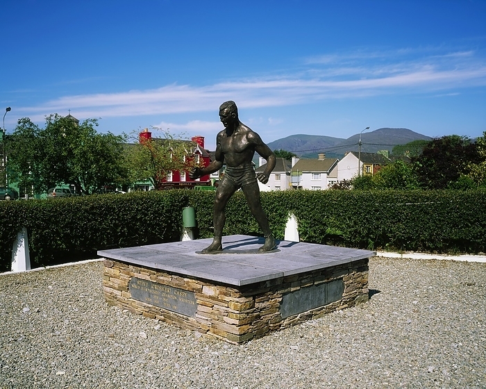 Ireland Sneem, Co Kerry, Ireland  Sculpture Of Steve  crusher  Casey, Steve Crusher Casey, by The Irish Image Collection   Design Pics
