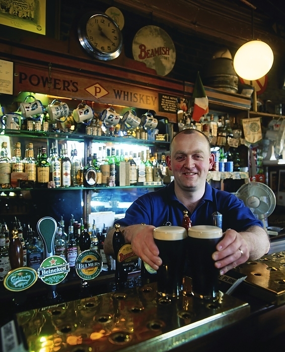 Dublin, Ireland Dublin, Co Dublin, Ireland  Barman In Traditional Pub, by The Irish Image Collection   Design Pics