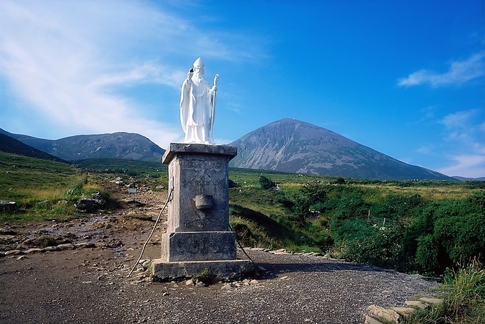 Ireland Croagh Patrick, Co Mayo, Ireland  Statue Of St Patrick, by The Irish Image Collection   Design Pics