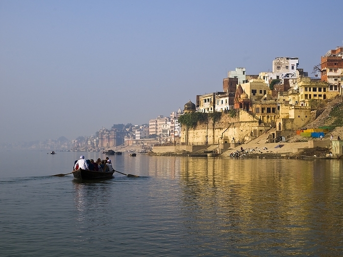 India Boats On The River  Ganges River,Varanasi,India, by Keith Levit   Design Pics
