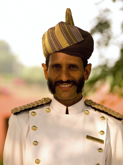 India Portrait Of Man Wearing Uniform,And Turban  Agra,India, by Keith Levit   Design Pics