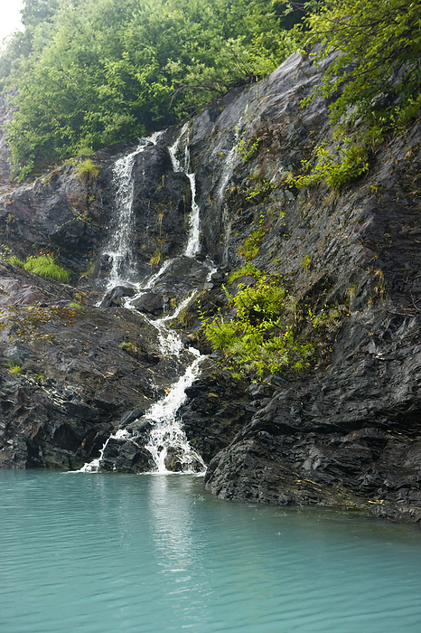 View Of Waterfalls In Passage Canal, Whittier, Southcentral Alaska, Summer, by Kevin G. Smith / Design Pics