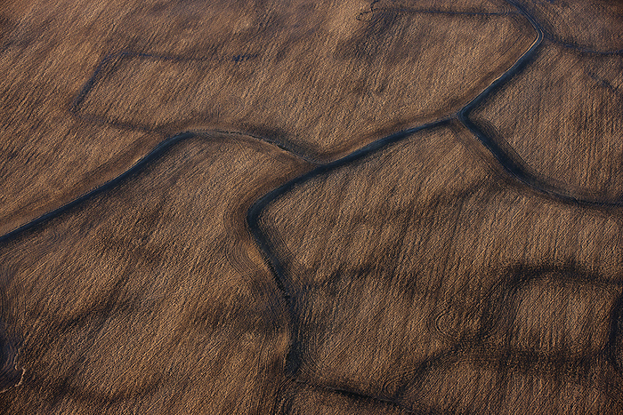 America Agriculture   Aerial view of patterns in farmland shortly after floodwaters from the Red Rived have receded   Minnesota, USA., by Richard Hamilton Smith   Design Pics