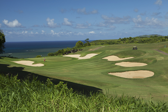Hawaii Sand Traps, View Of Anini Bay And Reefs, Prince Golf Course  Princeville, Kauai, Hawaii, United States Of America, by Peter French   Design Pics