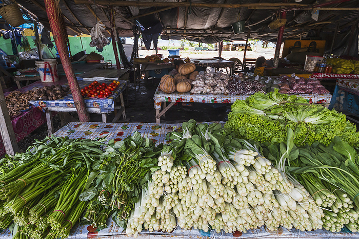 Produce For Sale At The Largo De Lecidere Market; Dili, East Timor, by Peter Langer / Design Pics