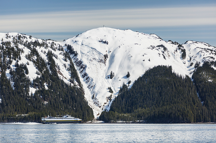 America The Fast Ferry Chenega Of The Alaska Marine Highway System Motors Out Of The Passage Canal To Valdez, Prince William Sound, Whittier, Southcentral Alaska, USA, Winter, by Kevin G. Smith   Design Pics