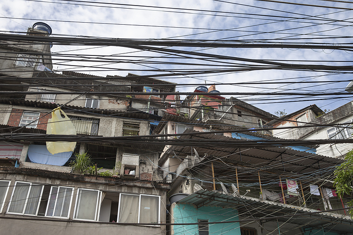 Rio de Janeiro, Brazil Electric Cables In The Favelas  Rocinha, Rio De Janeiro, Brazil, by Chris Bradley   Design Pics