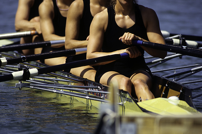 Rowing Detail of women s rowing team.
